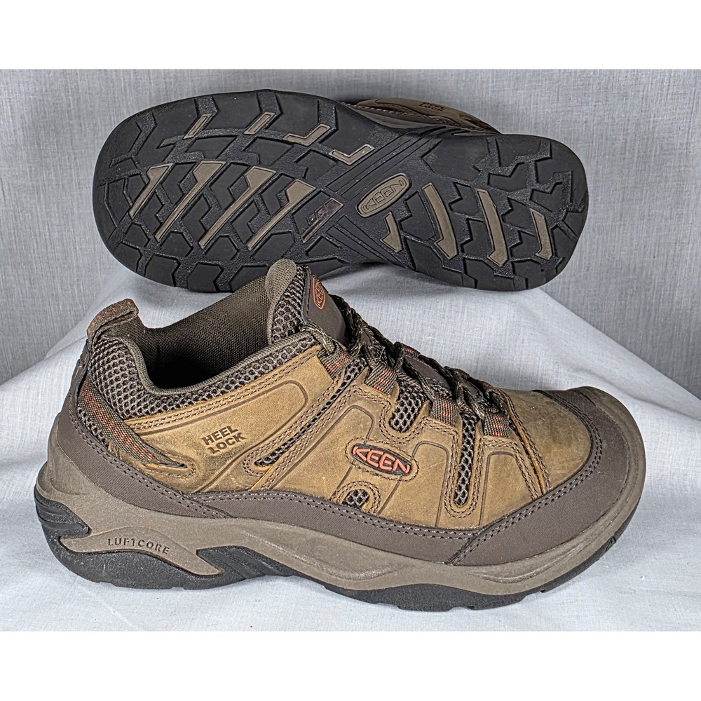 Keen Lansing Low Work Shoes Mens 8.5 Wide Brown Steel Toe 1027342 Hiking Trail - Picture 6 of 15